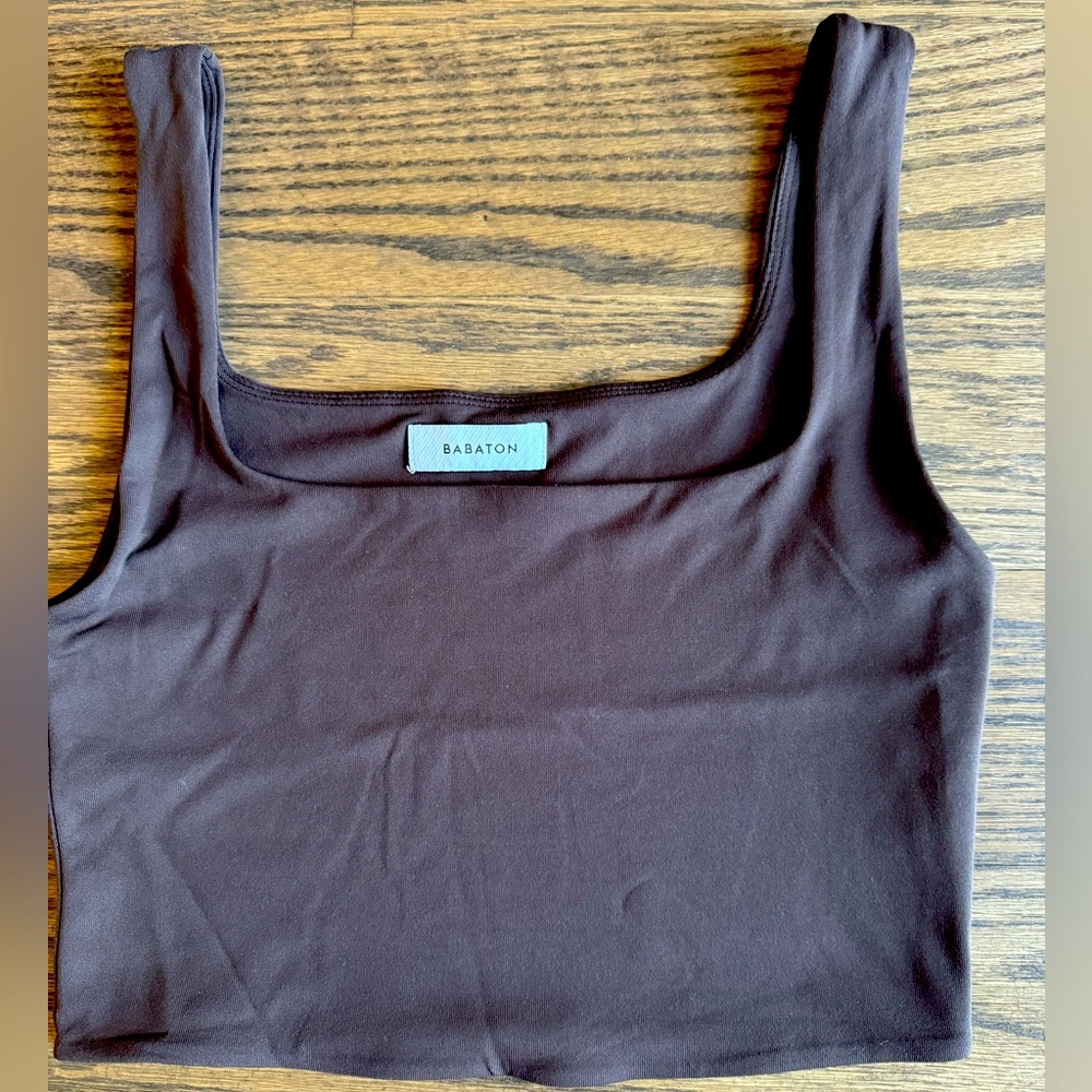 Babaton crop tank top. Size small. Brown. Excellent condition.